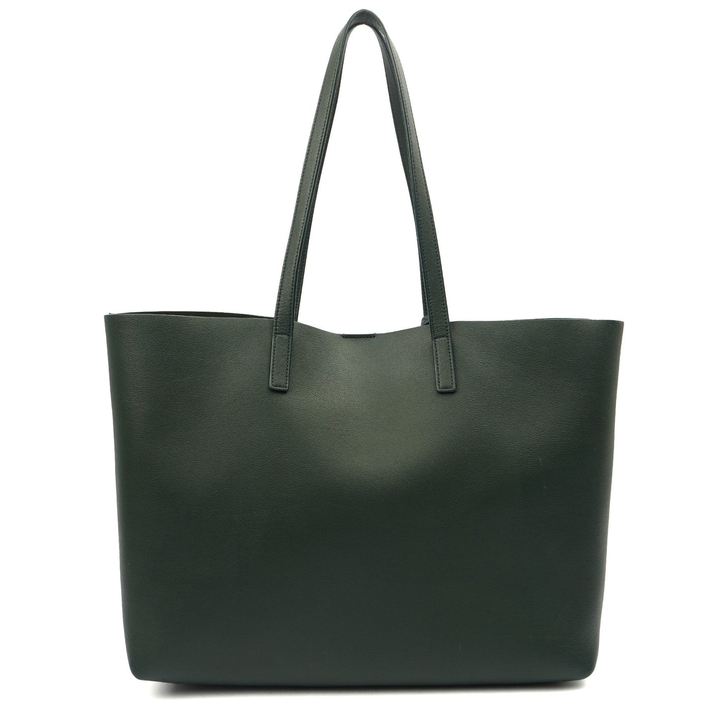 Saint Laurent Tote Shopping East West in Green, Calfskin Leather — Alternate View 13