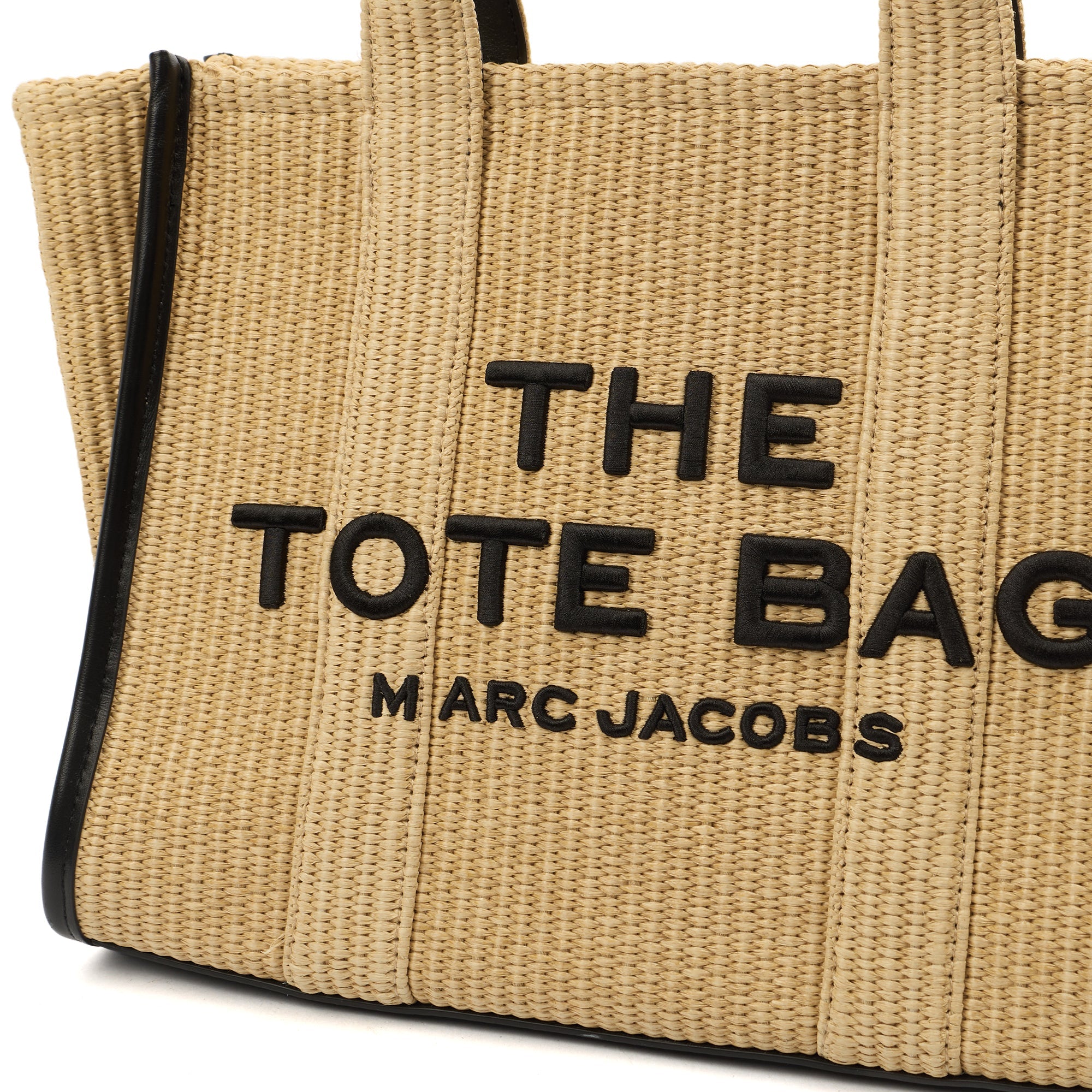 Marc Jacobs Tote The Tote Bag in Neutral, Raffia — Side View