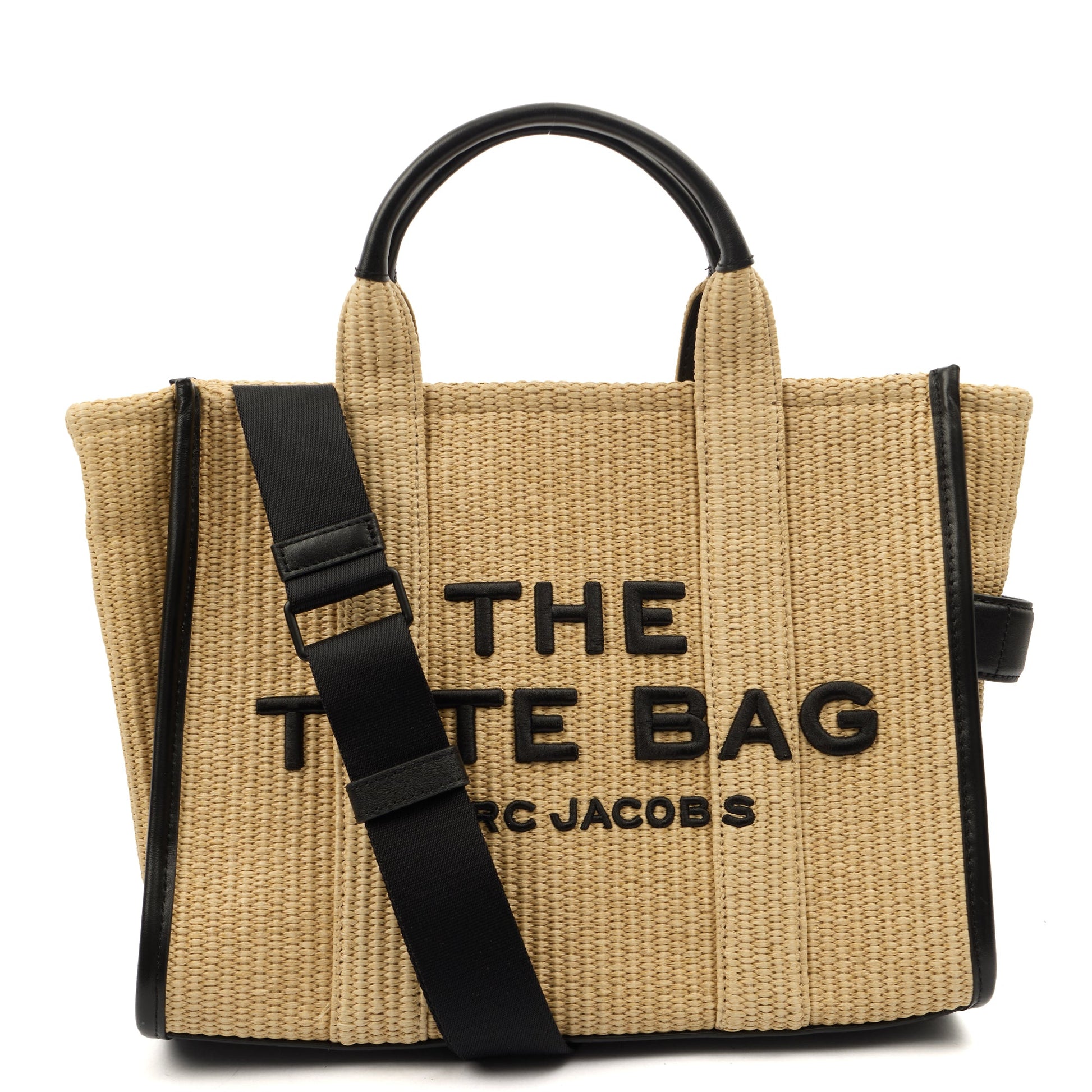 Marc Jacobs Tote The Tote Bag in Neutral, Raffia — Front View