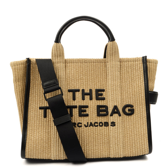 Marc Jacobs Tote The Tote Bag in Neutral, Raffia — Front View