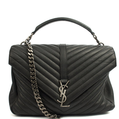 Saint Laurent Cross Body College - Large in Black, Leather — Alternate View 8