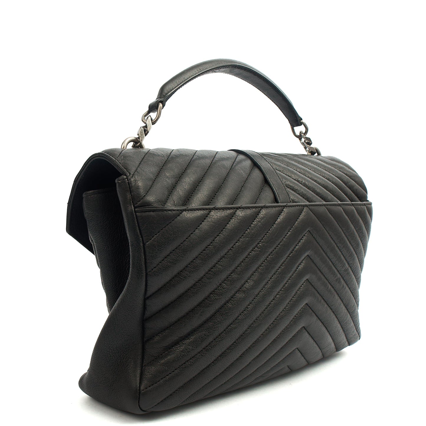 Saint Laurent Cross Body College - Large in Black, Leather — Alternate View 10