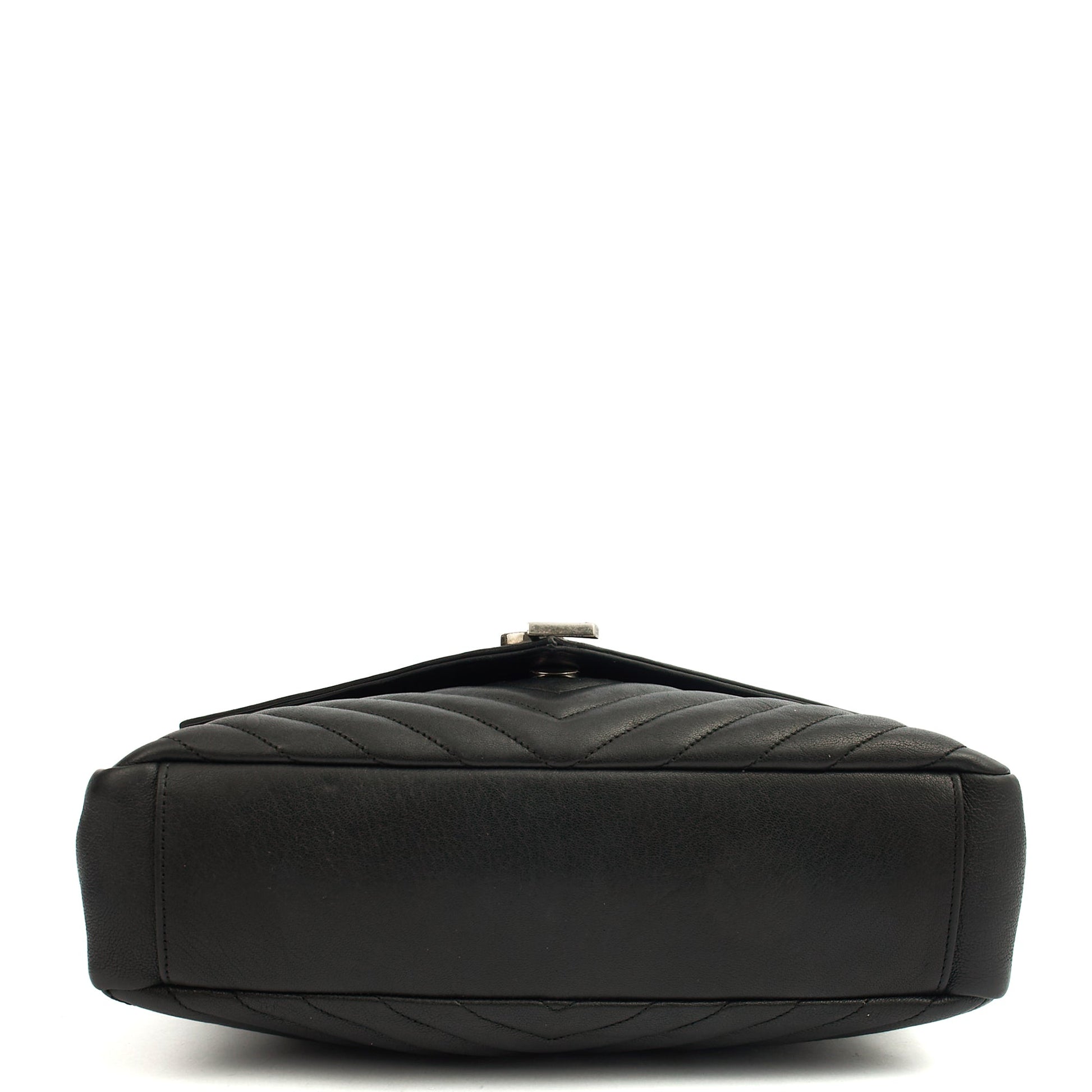 Saint Laurent Cross Body College - Large in Black, Leather — Detail View