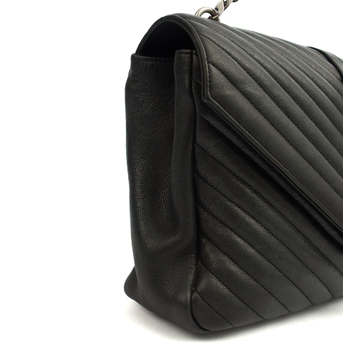 Saint Laurent Cross Body College - Large in Black, Leather — Lifestyle View
