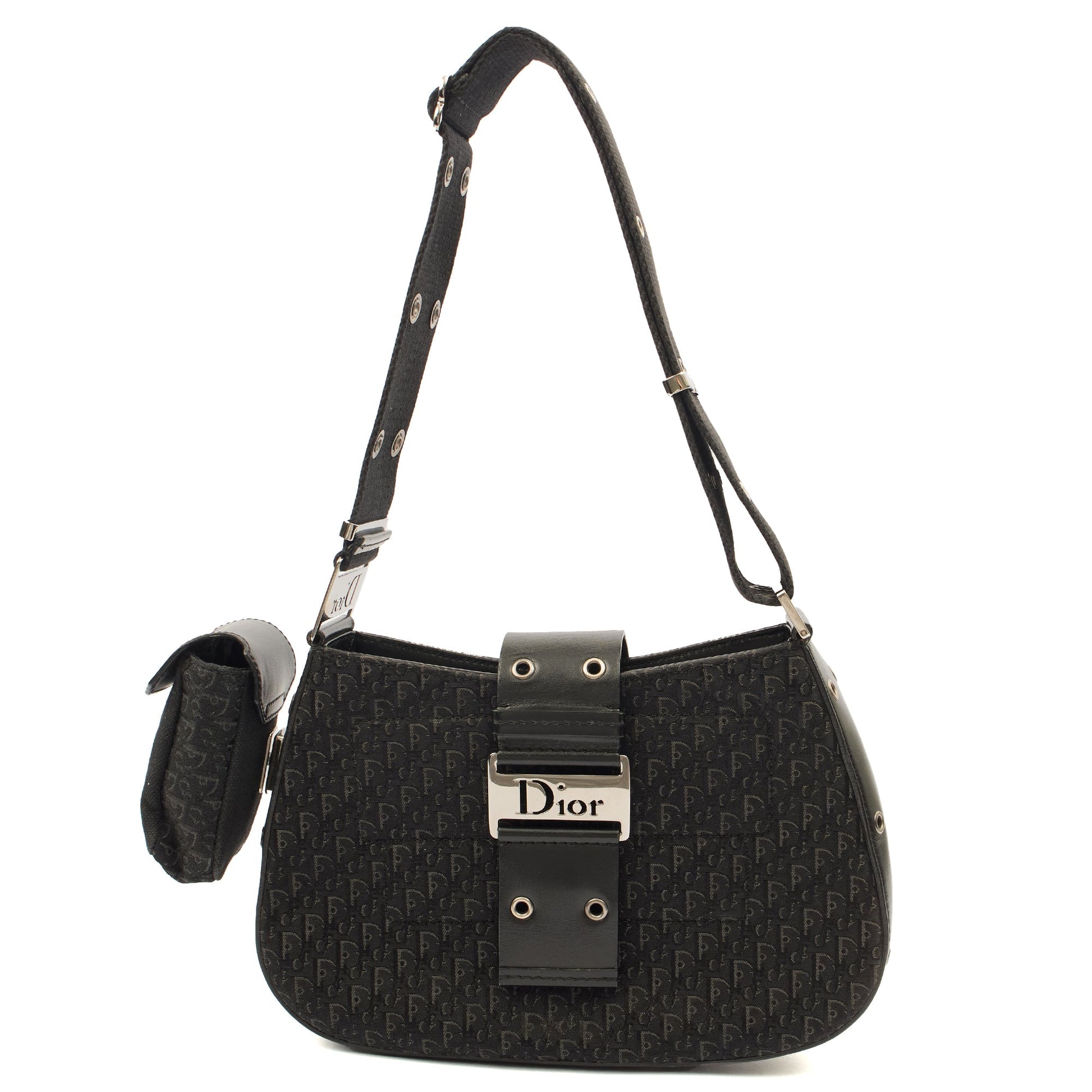 Christian Dior Shoulder Bag Street Chic Columbus in Black, Fabric — Front View