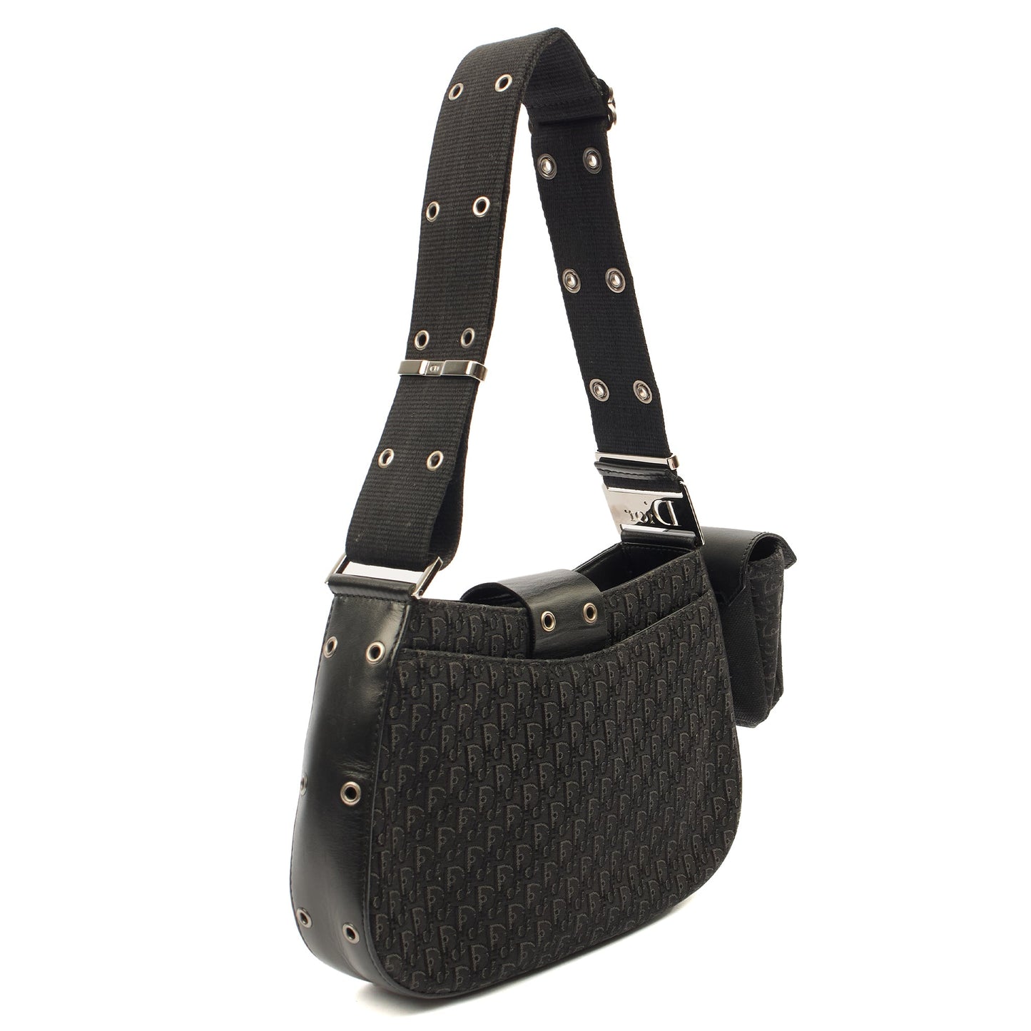 Christian Dior Shoulder Bag Street Chic Columbus in Black, Fabric — Side View