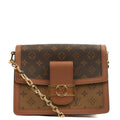 Louis Vuitton Cross Body Dauphine MM Bag in Reverse Monogram, Canvas — Front View