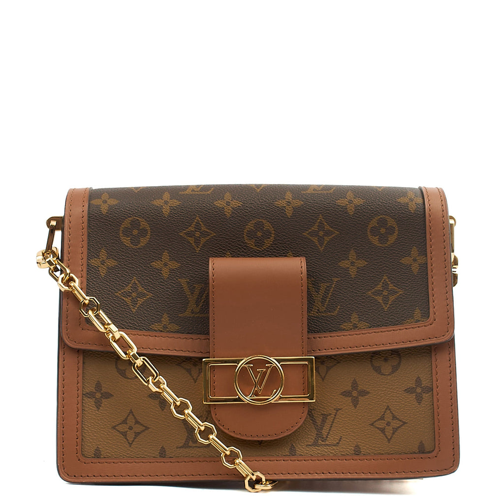 Louis Vuitton Cross Body Dauphine MM Bag in Reverse Monogram, Canvas — Alternate View 9