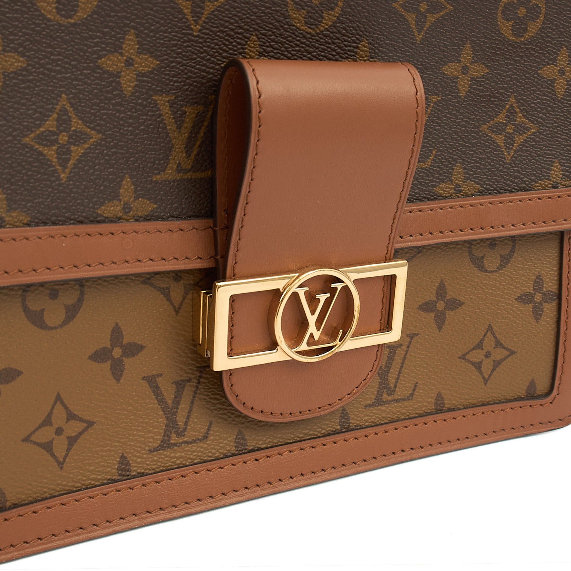 Louis Vuitton Cross Body Dauphine MM Bag in Reverse Monogram, Canvas — Alternate View 7