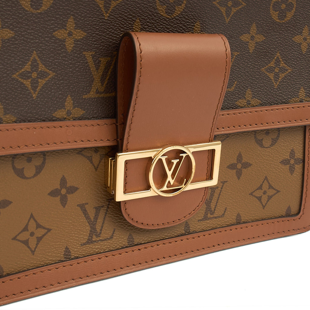 Louis Vuitton Cross Body Dauphine MM Bag in Reverse Monogram, Canvas — Alternate View 15