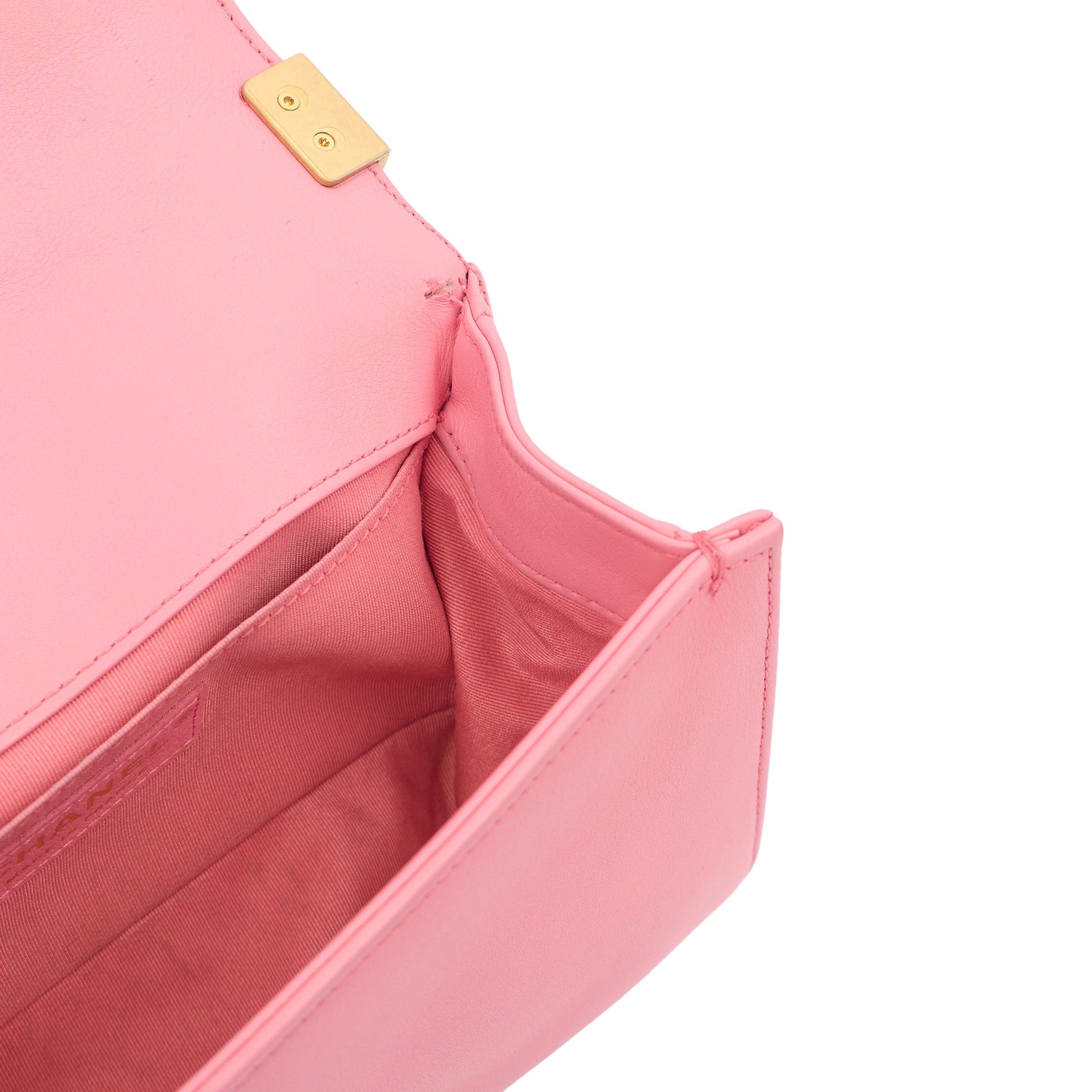 Chanel Mini Bag Boy - Small in Pink, Leather — Alternate View 9