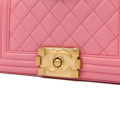 Chanel Mini Bag Boy - Small in Pink, Leather — Alternate View 15