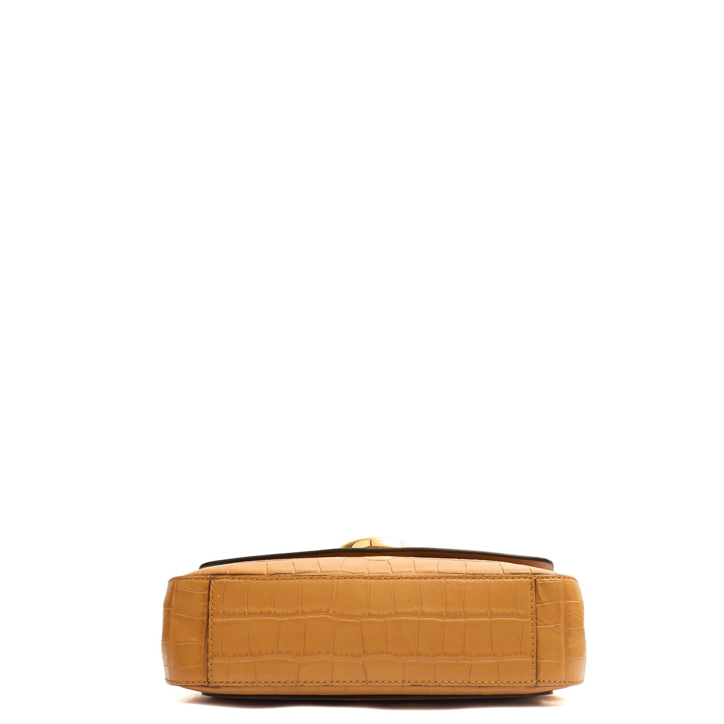 Chloe Top Handle Chloe C - Small in Brown, Embossed Croco Calfskin — Detail View