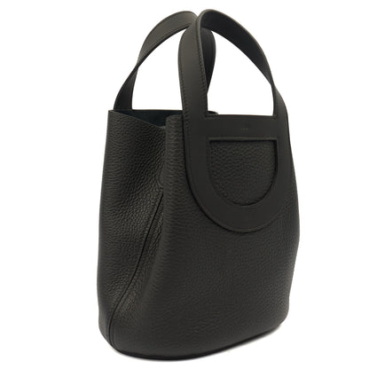 Hermes In The Loop - 18 in Black, Clemence Leather — Back View
