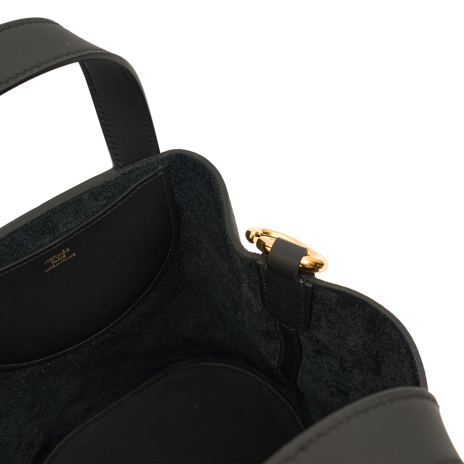 Hermes In The Loop - 18 in Black, Clemence Leather — Alternate View 10
