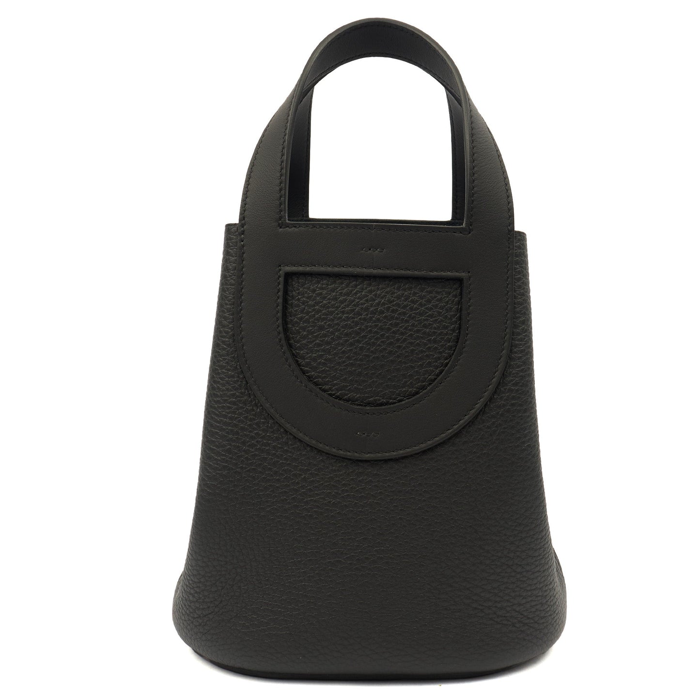 Hermes In The Loop - 18 in Black, Clemence Leather — Top View