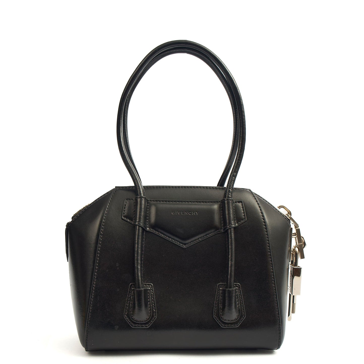 Givenchy Tote Antigona - Small in Black, Box Calfskin — Front View
