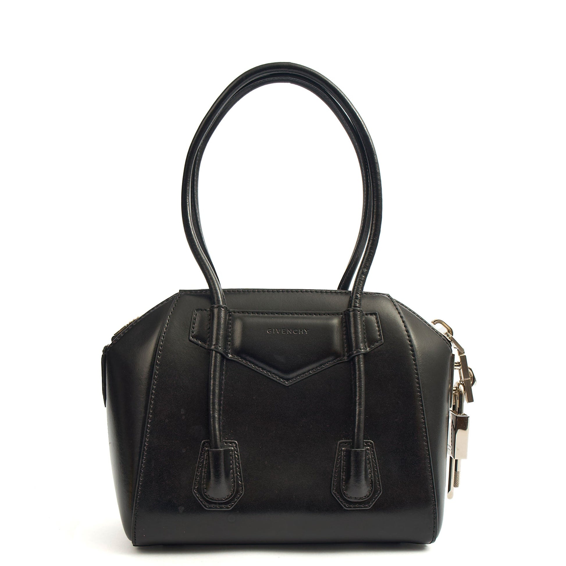 Givenchy Tote Antigona - Small in Black, Box Calfskin — Front View