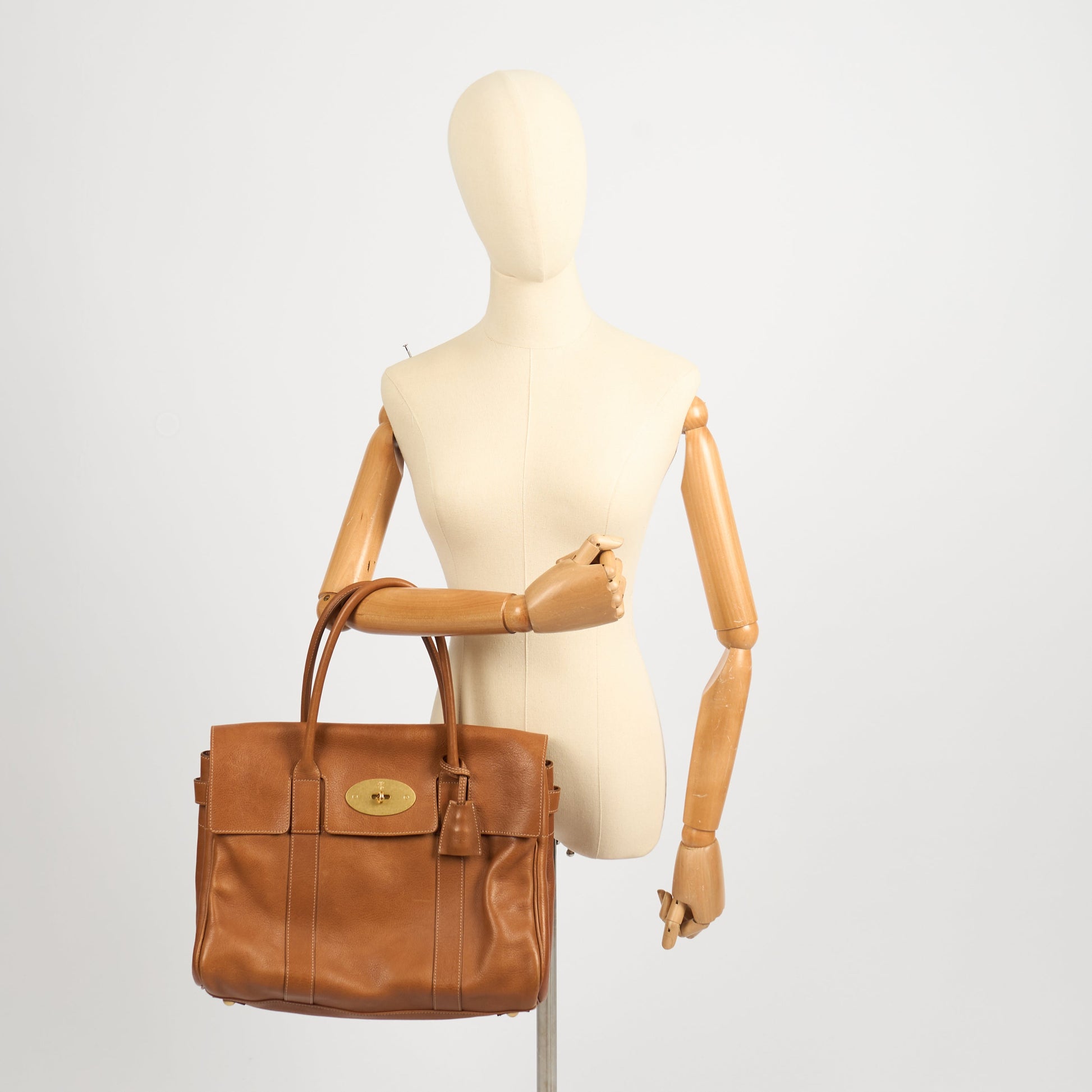 Mulberry Tote Bayswater Heritage in Oak, Leather — Side View