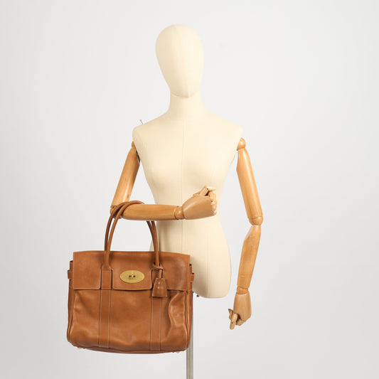 Mulberry Tote Bayswater Heritage in Oak, Leather — Side View