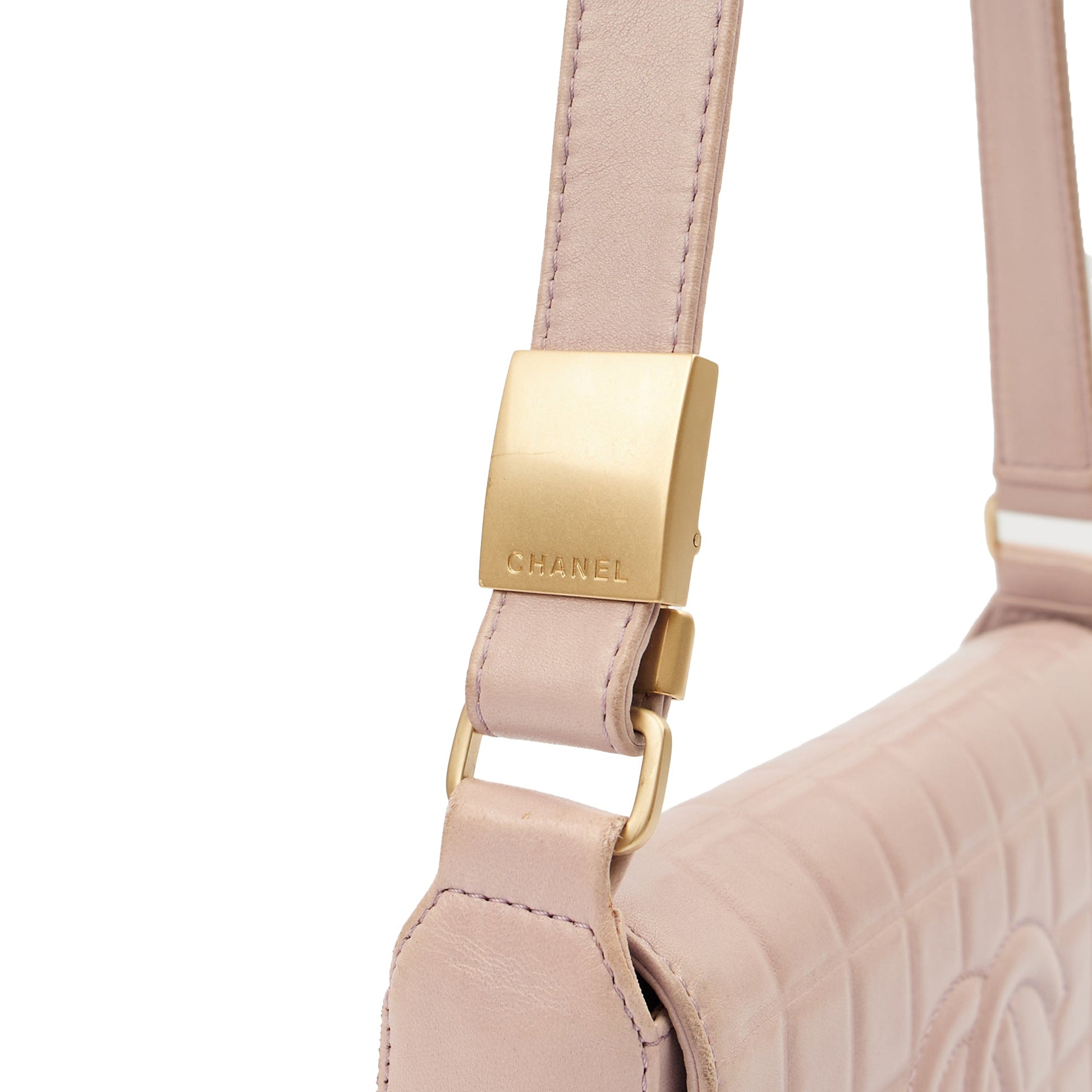 Chanel Shoulder Bag Chocolate Bar Shoulder Bag in Purple, Lambskin Leather — Alternate View 15