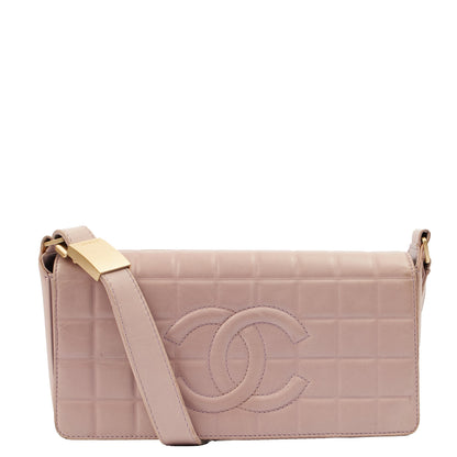 Chanel Shoulder Bag Chocolate Bar Shoulder Bag in Purple, Lambskin Leather — Alternate View 19