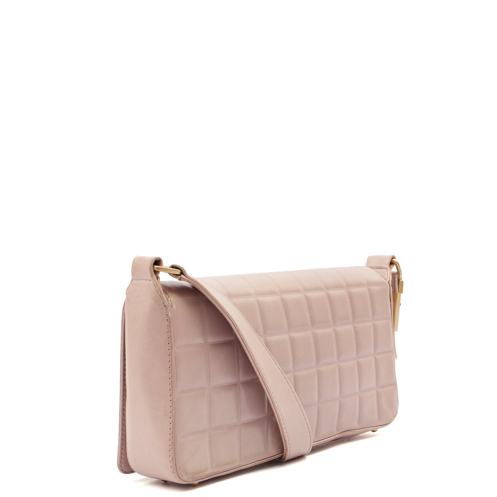 Chanel Shoulder Bag Chocolate Bar Shoulder Bag in Purple, Lambskin Leather — Alternate View 20