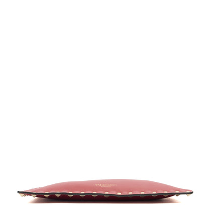 Valentino Clutch Rockstud Pouch in Red, Leather — Alternate View 10