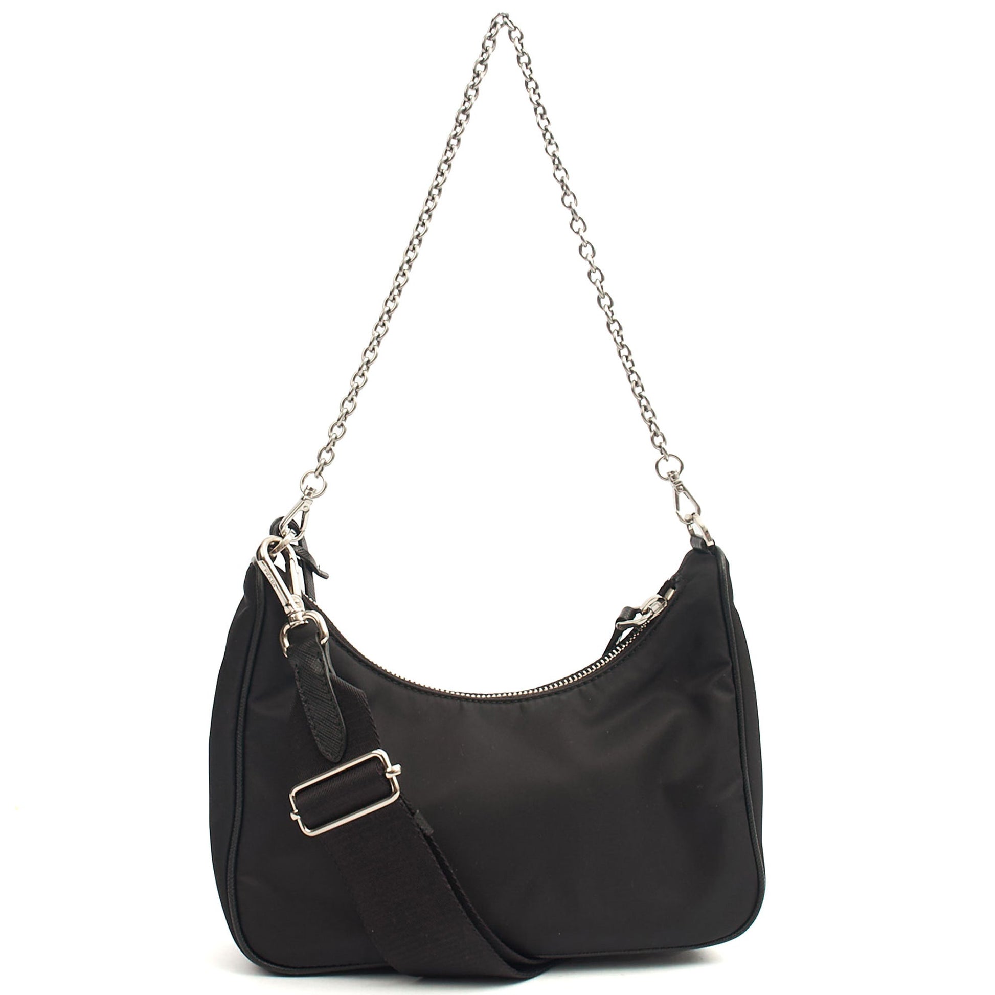 Prada Cross Body Re-Edition 2005 Re-Nylon Bag in Black, Nylon — Back View