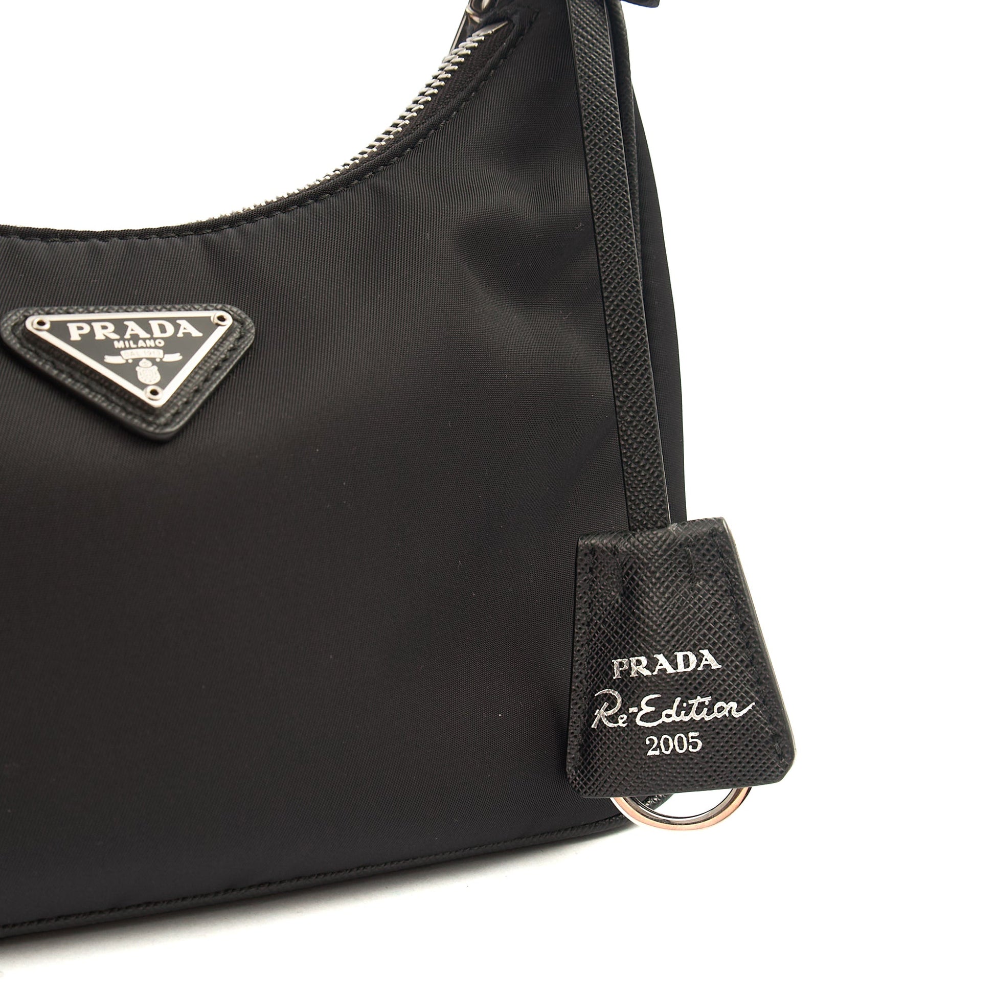 Prada Cross Body Re-Edition 2005 Re-Nylon Bag in Black, Nylon — Alternate View 14