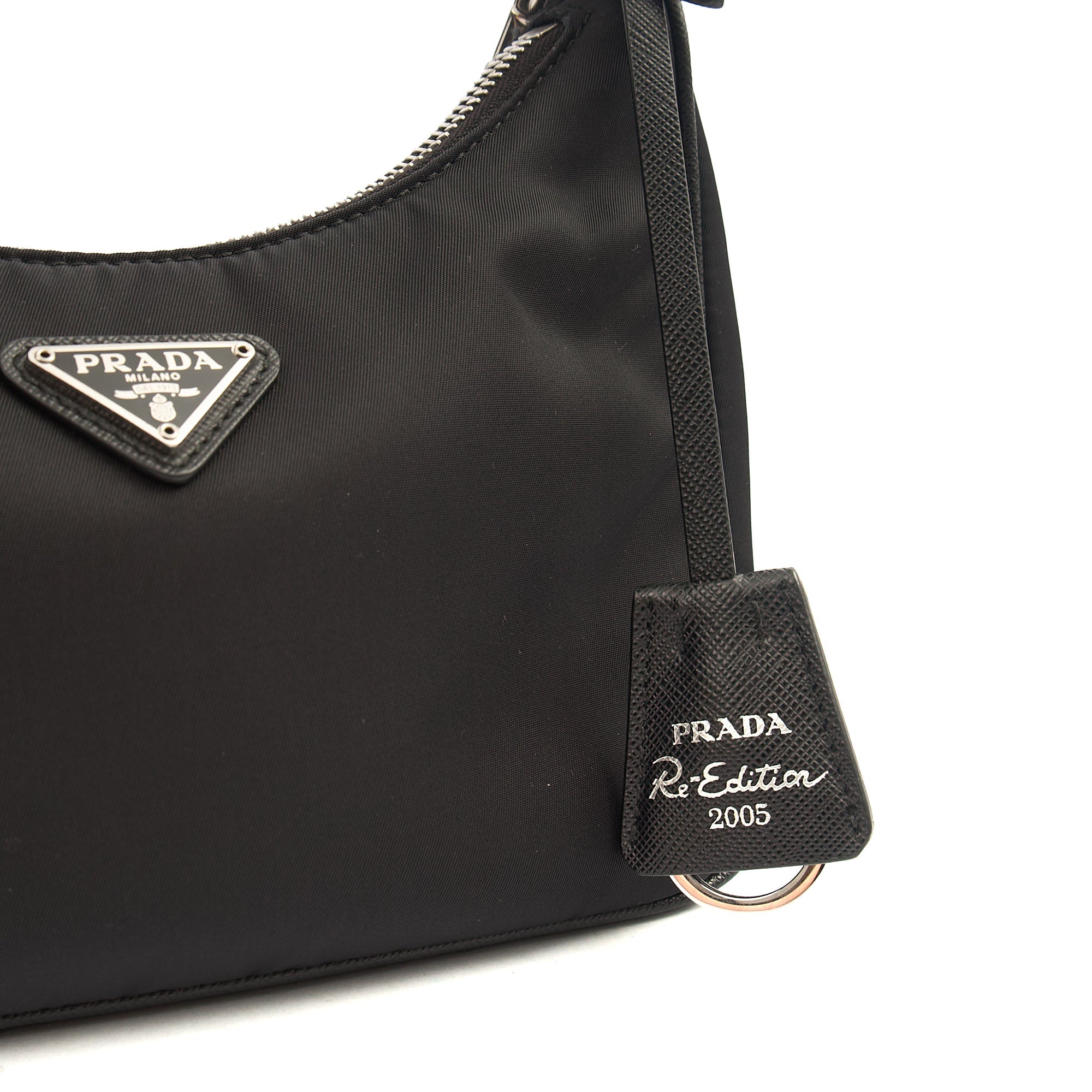 Prada Cross Body Re-Edition 2005 Re-Nylon Bag in Black, Nylon — Alternate View 14