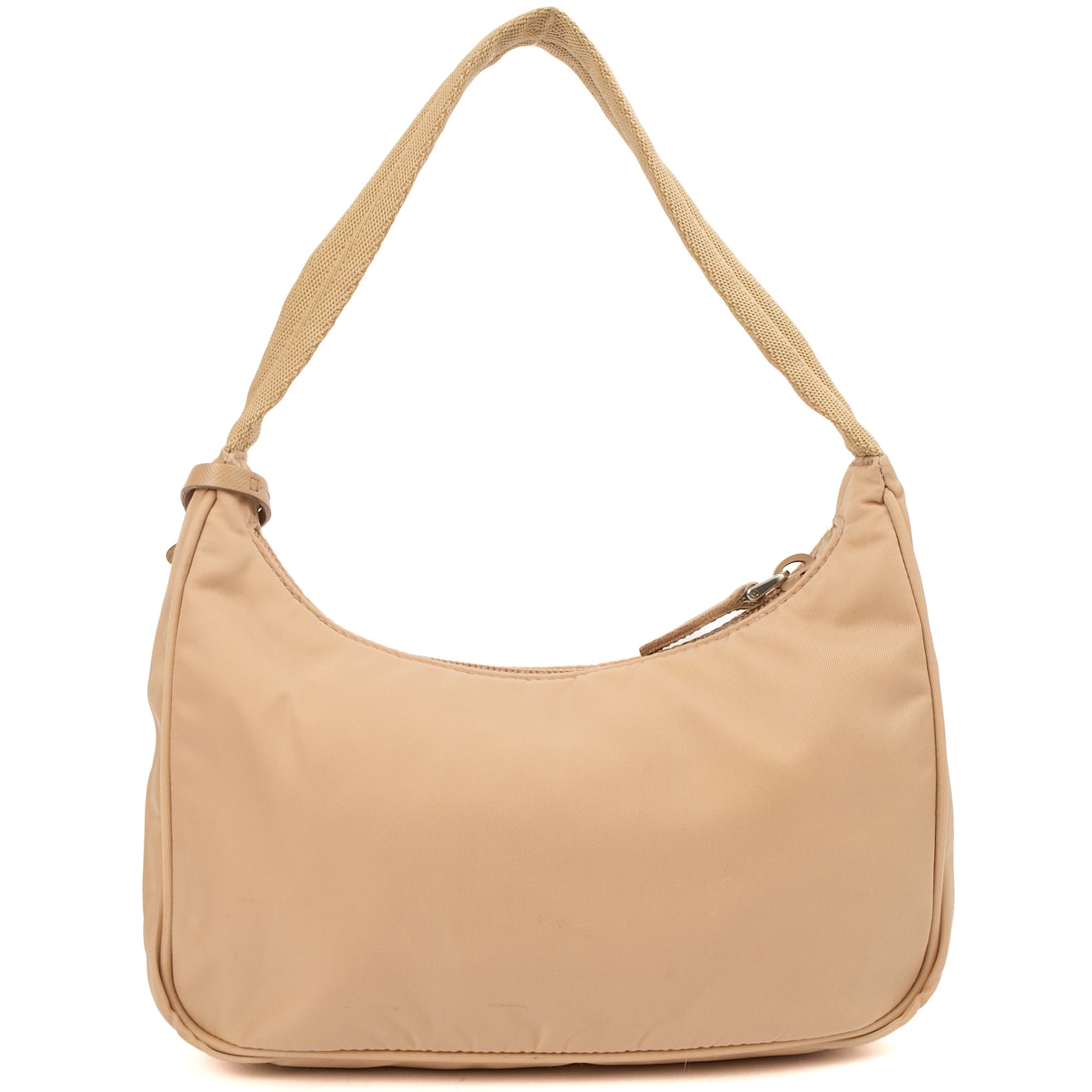 Prada Mini Bag Re-edition 2000 Nylon Mini Bag in Neutral, Nylon — Top View