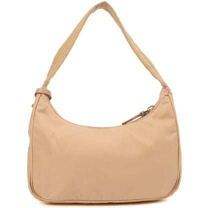 Prada Mini Bag Re-edition 2000 Nylon Mini Bag in Neutral, Nylon — Alternate View 10