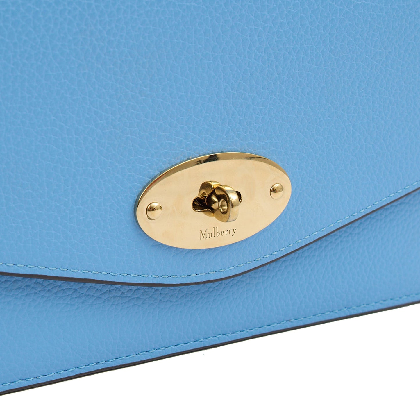 Mulberry Cross Body Darley Shoulder Bag  in Cornflour, Leather — Side View