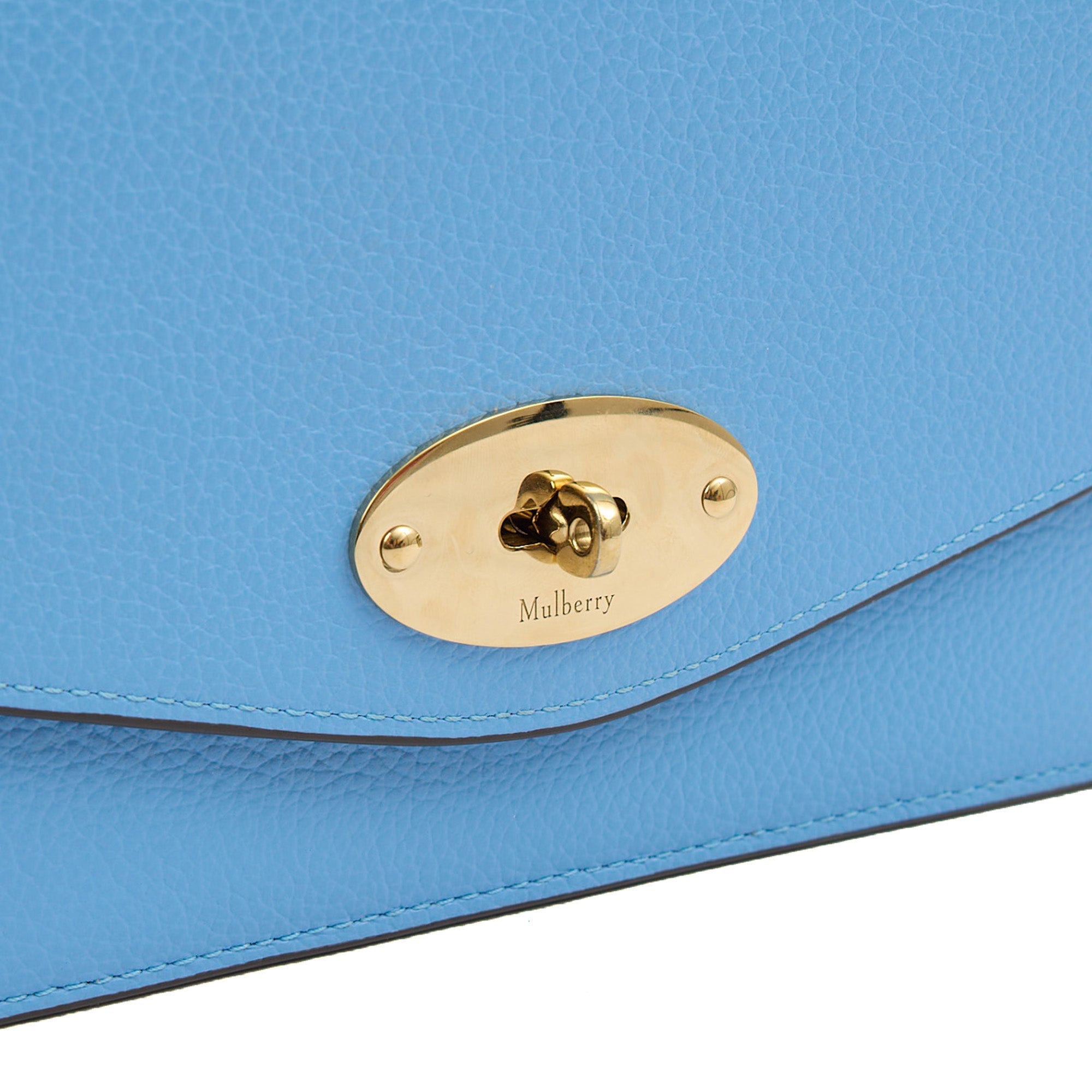 Mulberry Cross Body Darley Shoulder Bag  in Cornflour, Leather — Side View