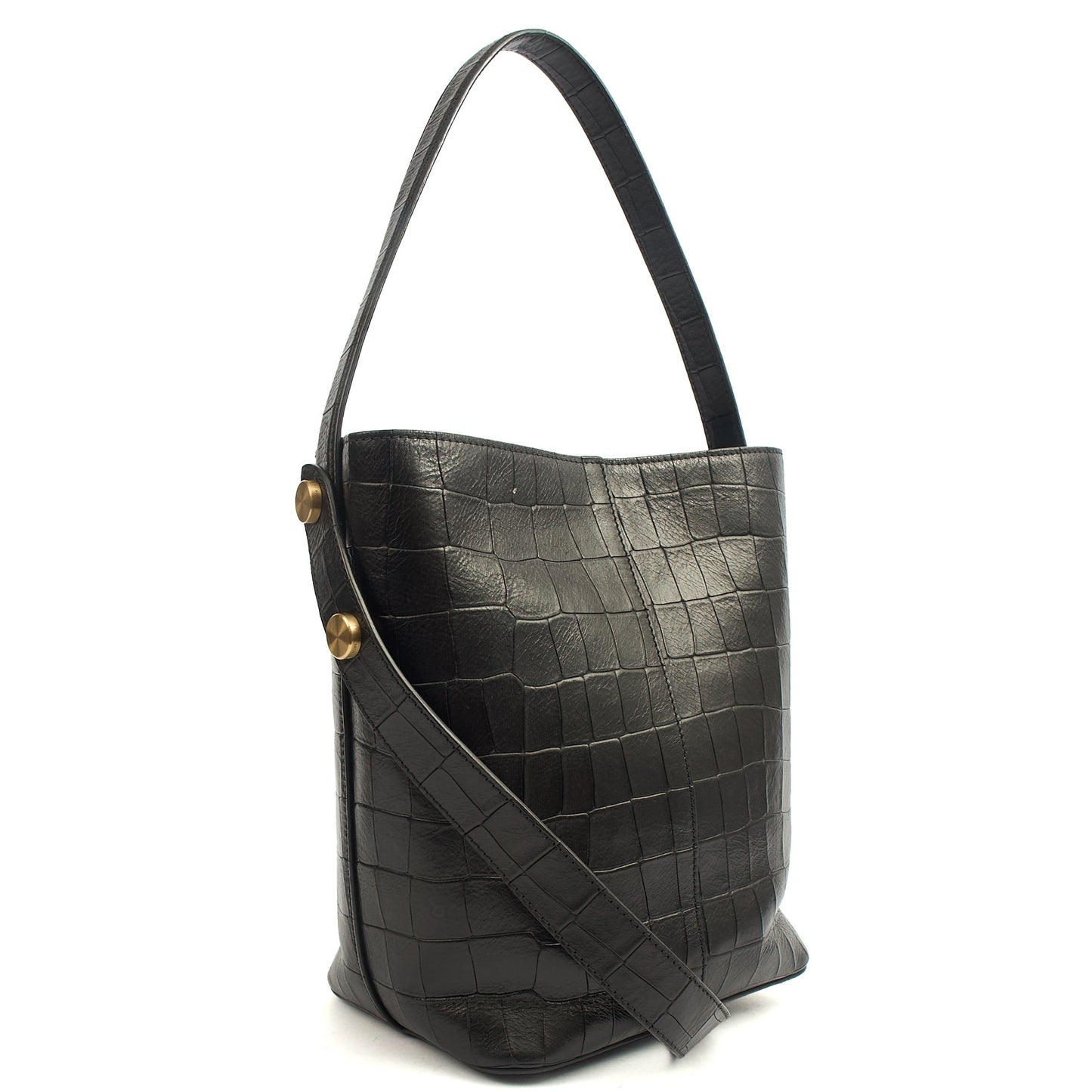Mulberry Bucket Bag Kite Tote in Black, Exotic Effect Leather — Alternate View 14
