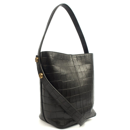 Mulberry Bucket Bag Kite Tote in Black, Exotic Effect Leather — Alternate View 8