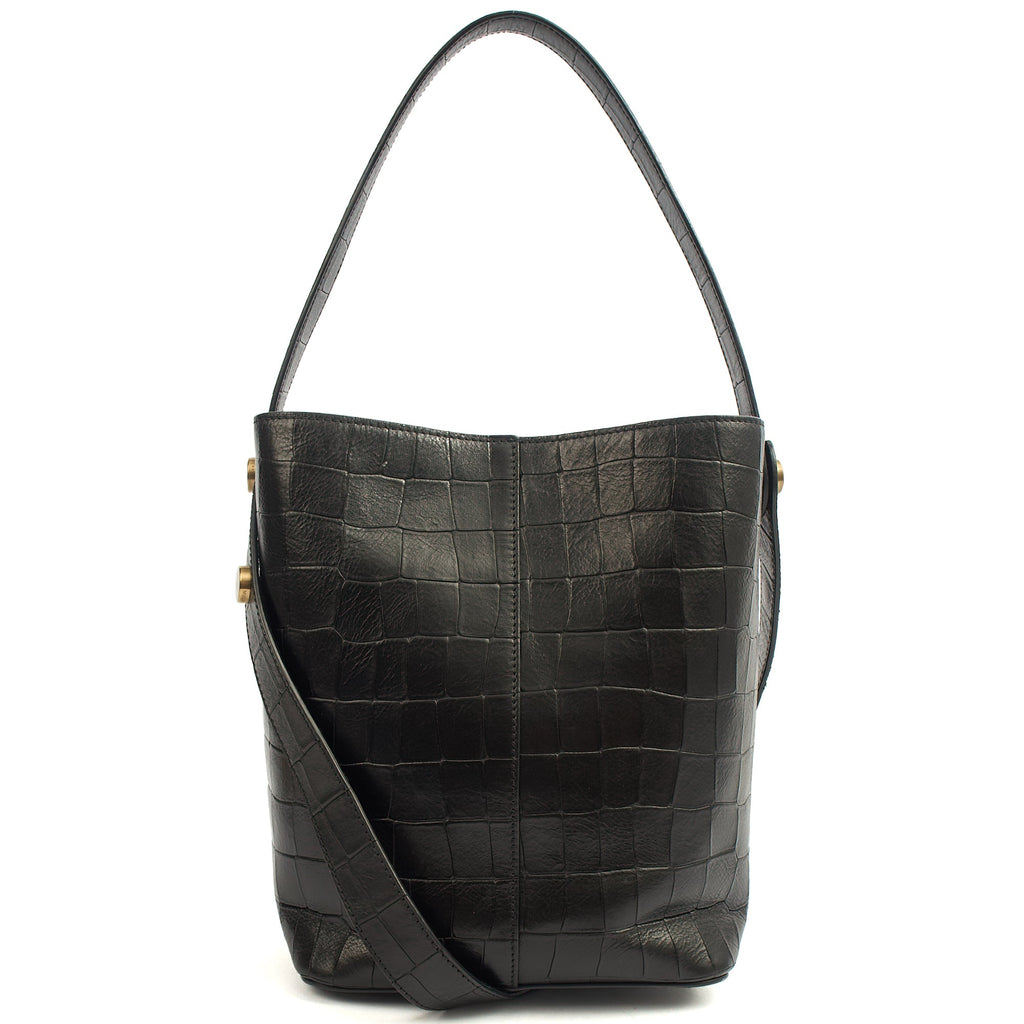 Mulberry Bucket Bag Kite Tote in Black, Exotic Effect Leather — Alternate View 9