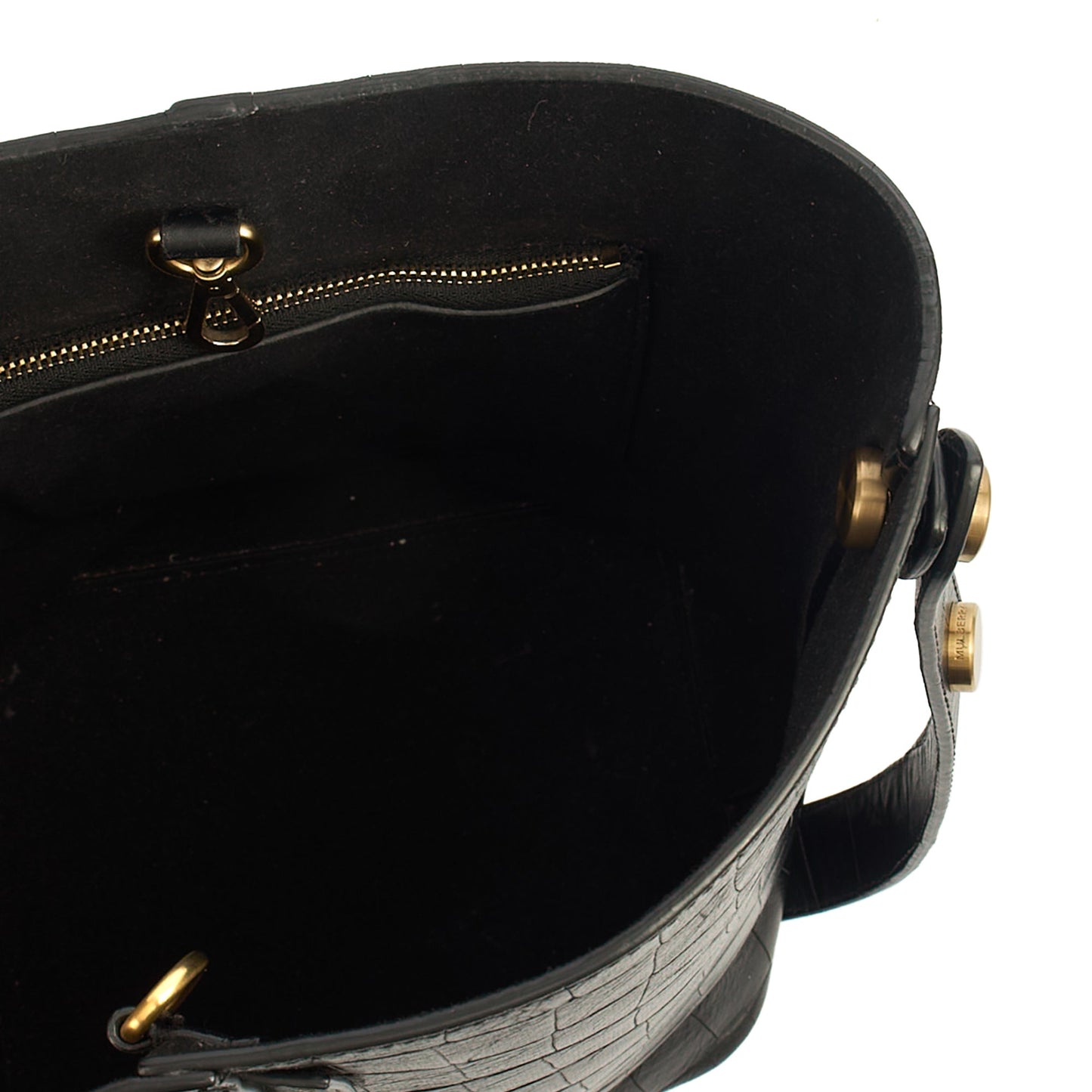 Mulberry Bucket Bag Kite Tote in Black, Exotic Effect Leather — Alternate View 11