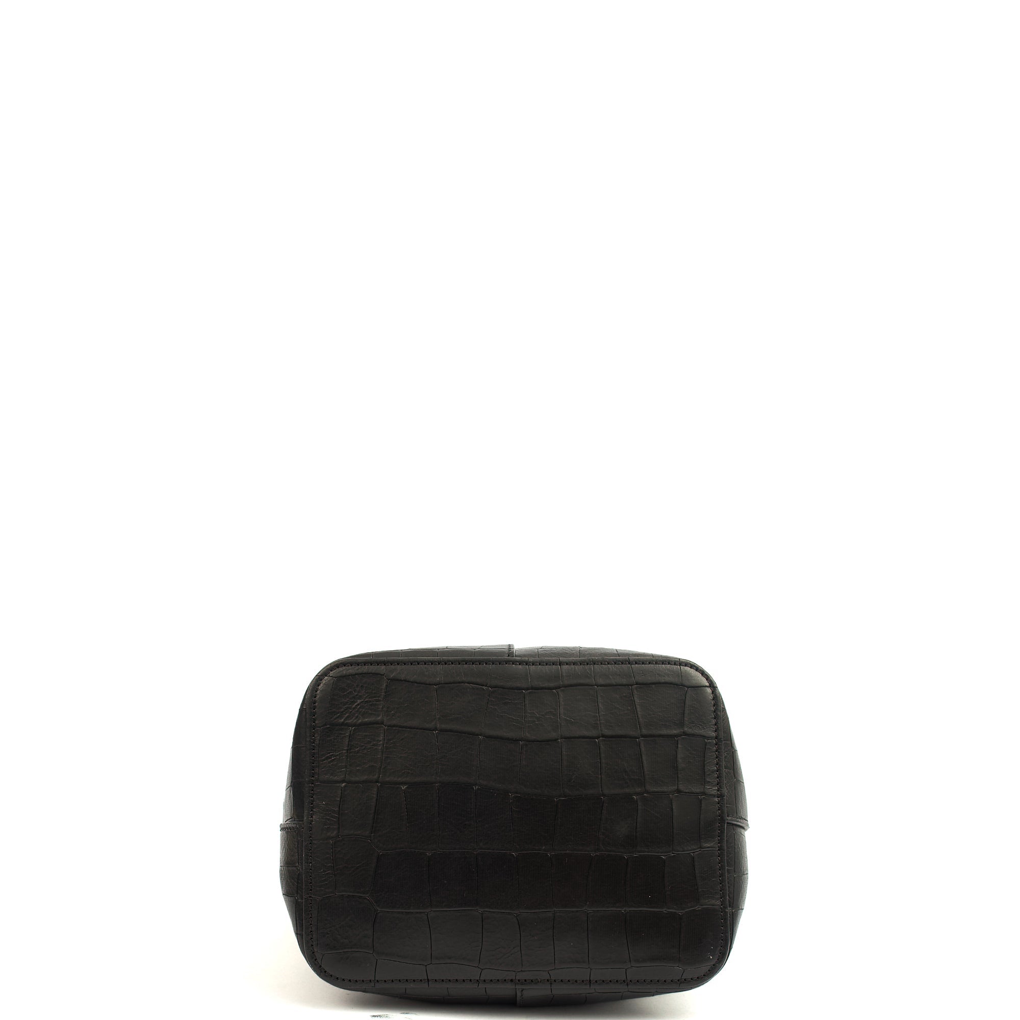 Mulberry Bucket Bag Kite Tote in Black, Exotic Effect Leather — Top View