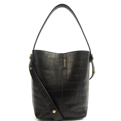 Mulberry Bucket Bag Kite Tote in Black, Exotic Effect Leather — Alternate View 13