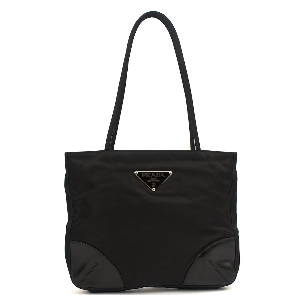 Prada Tote Tote in Black, Nylon — Front View