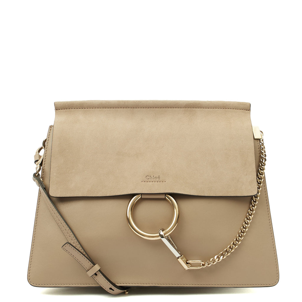 Chloe Cross Body Faye Day - Medium in Neutral, Leather — Front View