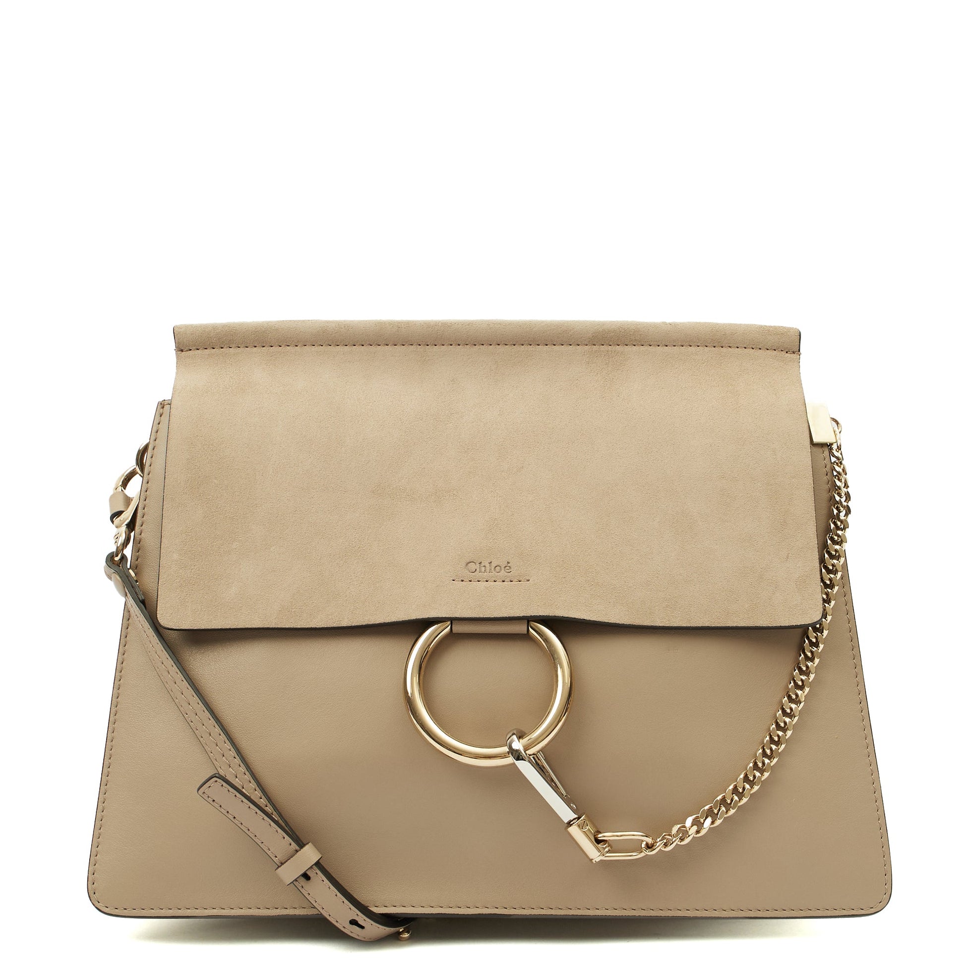 Chloe Cross Body Faye Day - Medium in Neutral, Leather — Front View