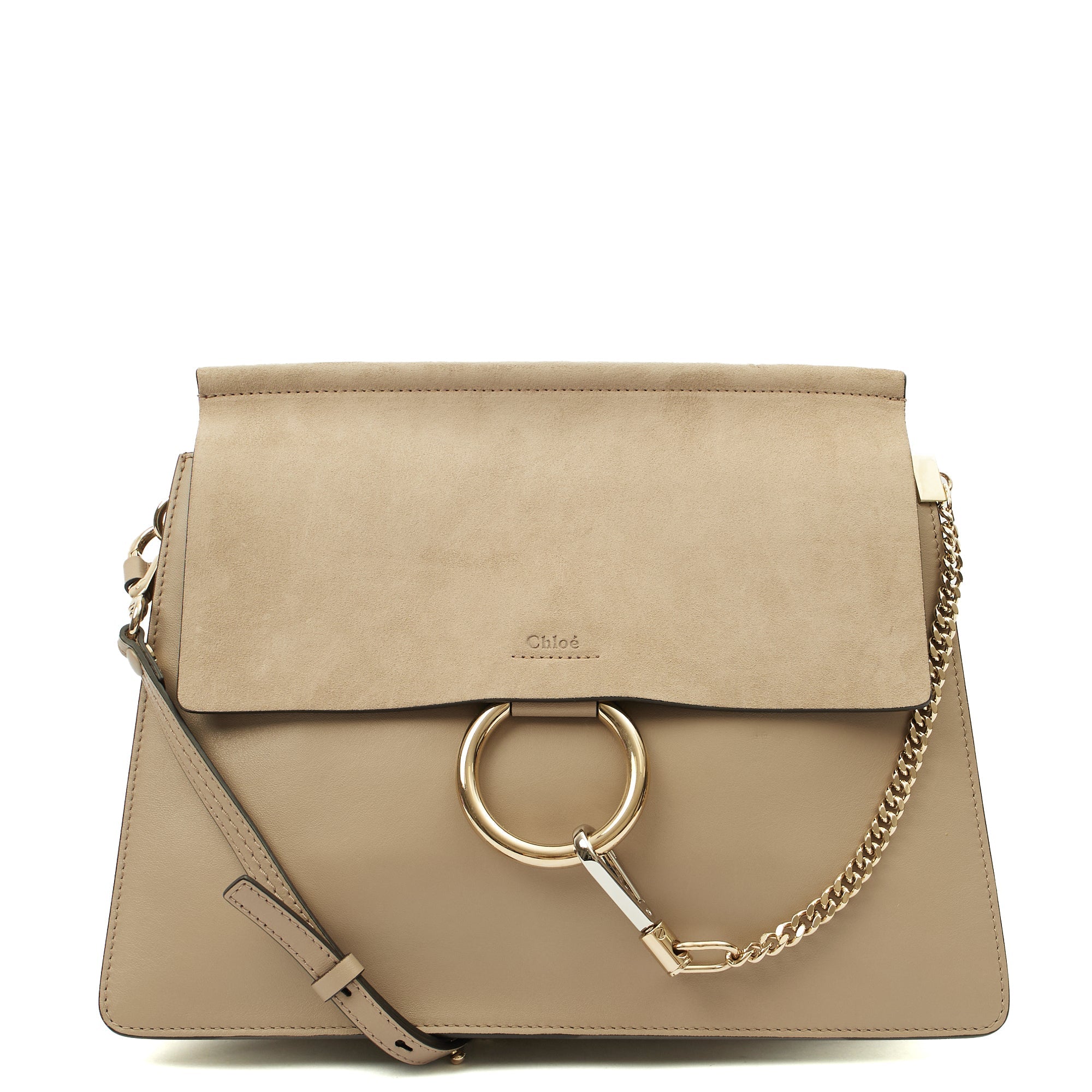 Chloe Cross Body Faye Day - Medium in Neutral, Leather — Front View