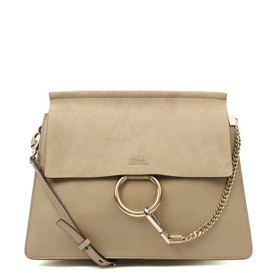Chloe Cross Body Faye Day - Medium in Neutral, Leather — Front View