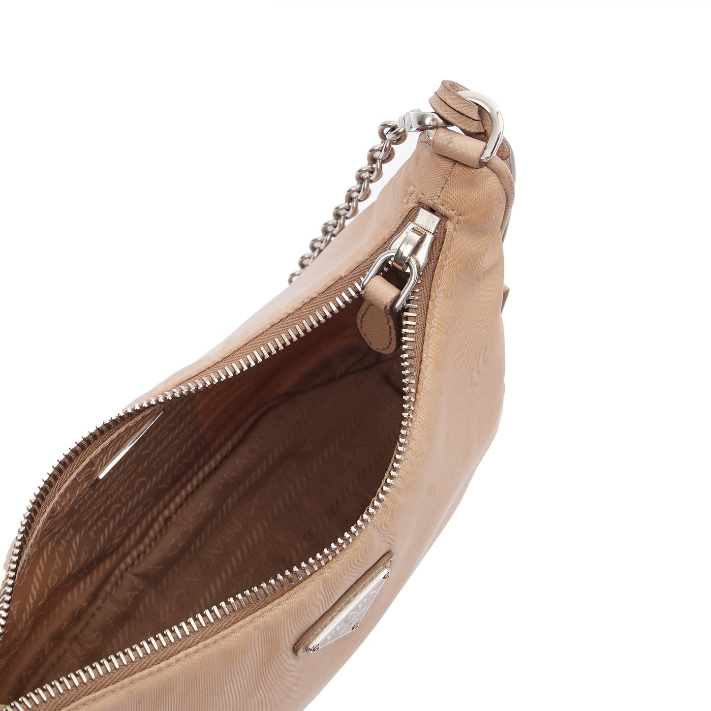 Prada Cross Body Re-Edition 2005 Re-Nylon Bag in Neutral, Nylon — Alternate View 8
