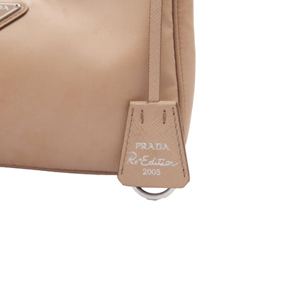 Prada Cross Body Re-Edition 2005 Re-Nylon Bag in Neutral, Nylon — Detail View