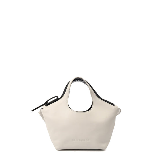 Balenciaga Tote Tote in White, Leather — Front View