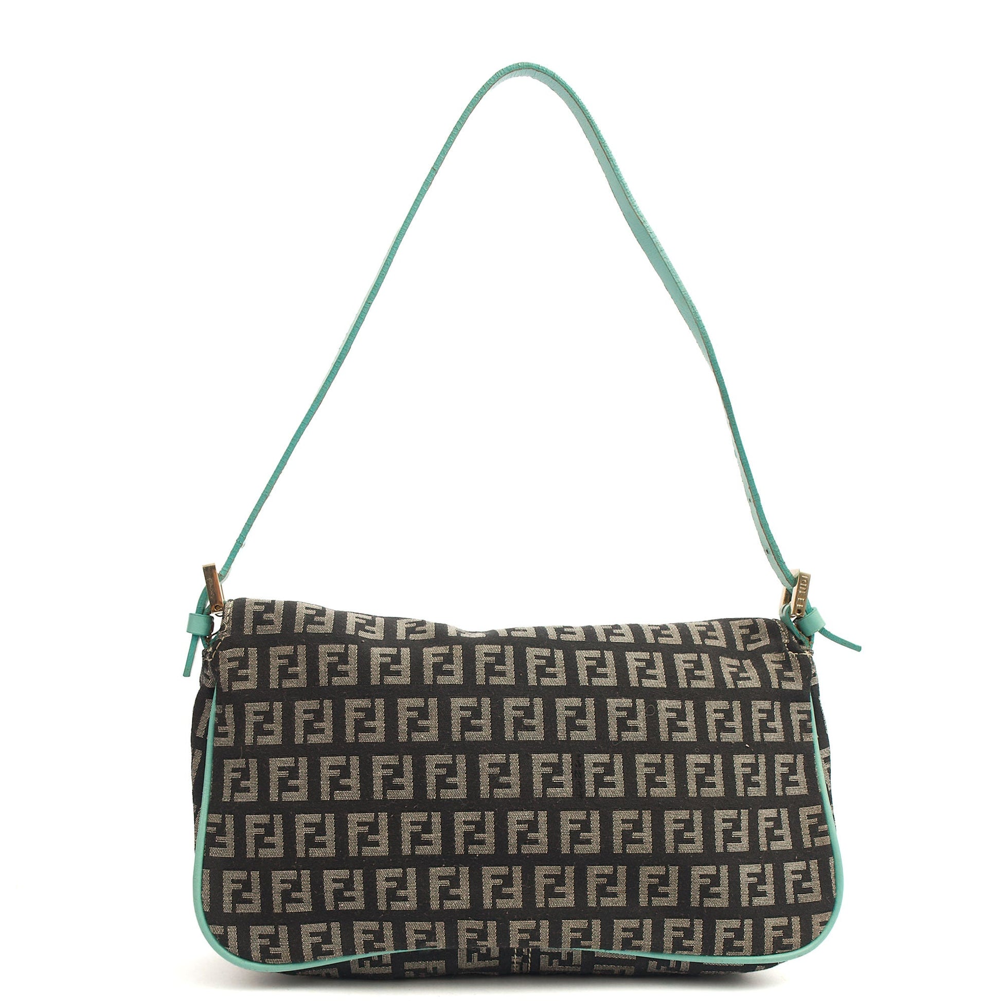 Fendi Shoulder Bag Vintage Zucca Shoulder Bag in Blue, Canvas — Alternate View 12